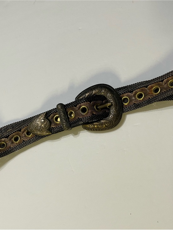 Vintage Women’s Bronze Chain-Link  Mesh Eyelet Belt main image 6